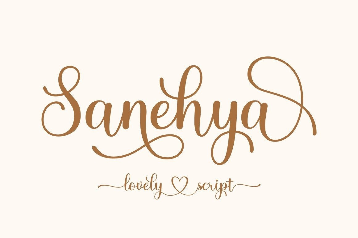 Пример шрифта Sanehya
