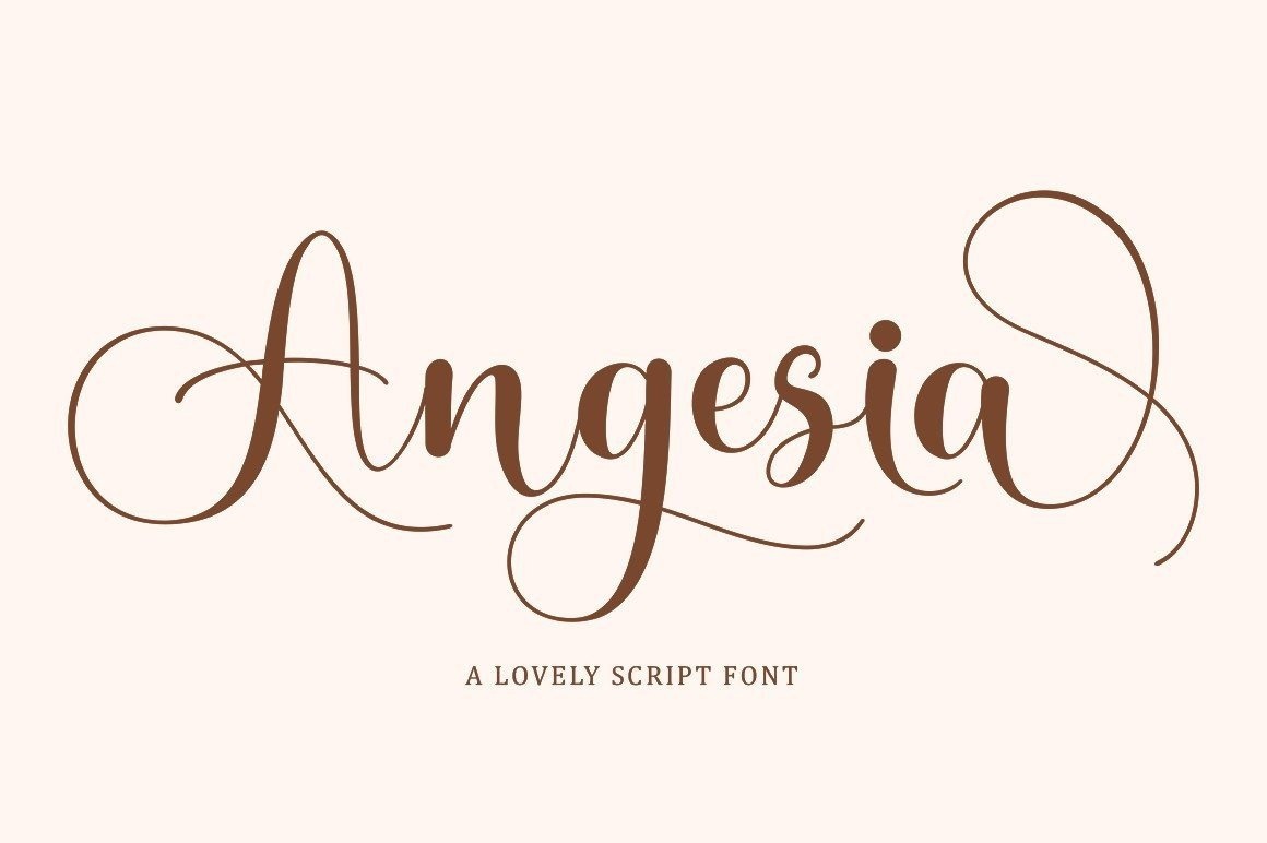 Пример шрифта Angesia