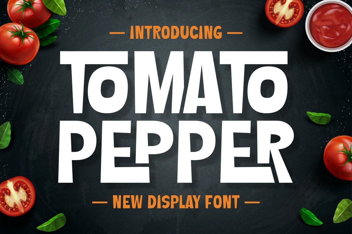 Пример шрифта Tomato Pepper