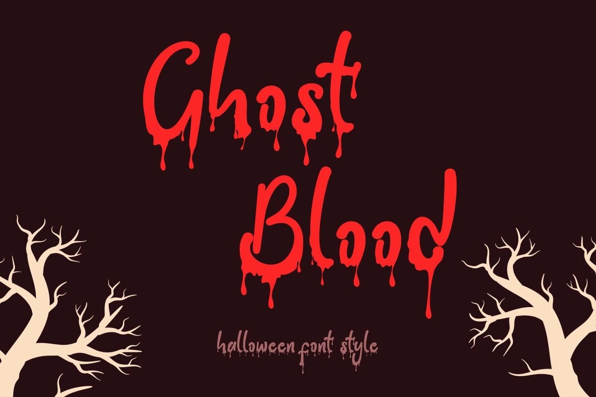 Пример шрифта Ghost Blood