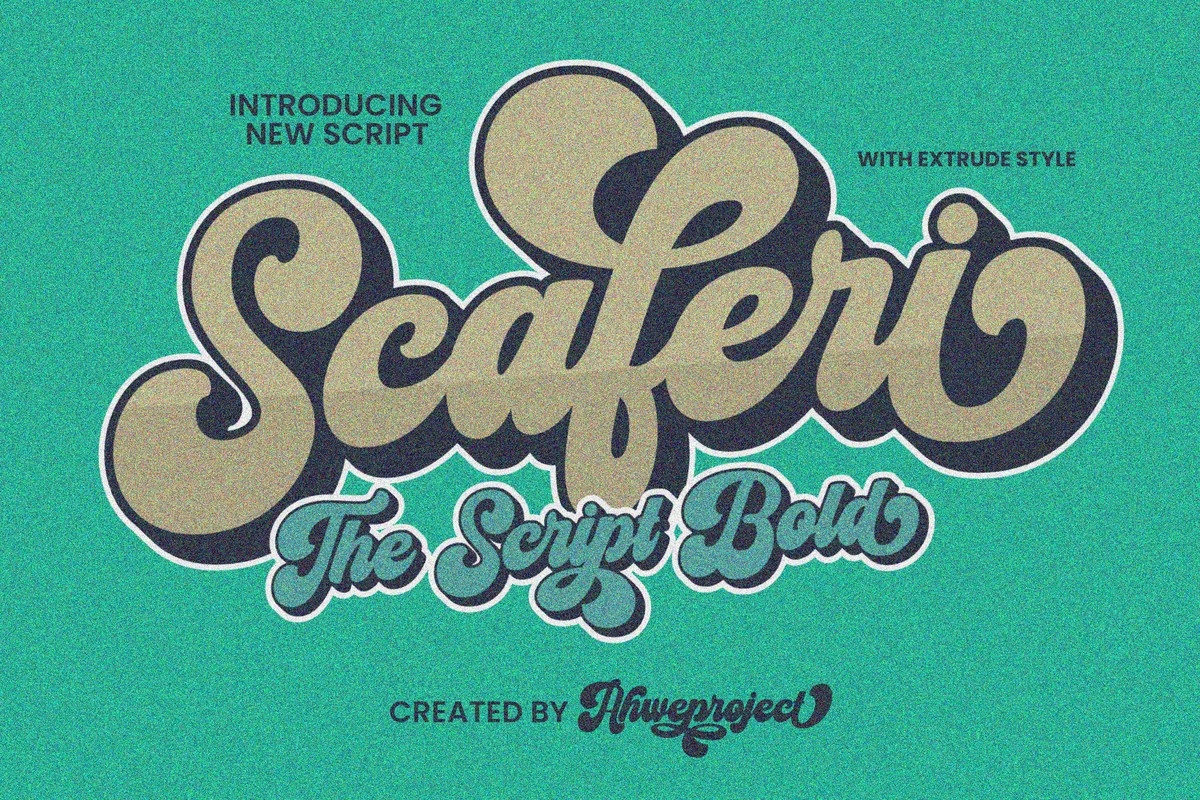 Пример шрифта Scaferi