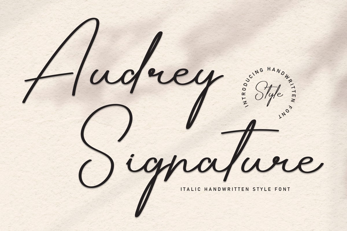 Пример шрифта Audrey Signature Regular