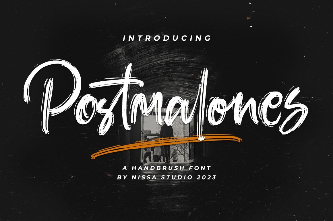 Пример шрифта Postmalones