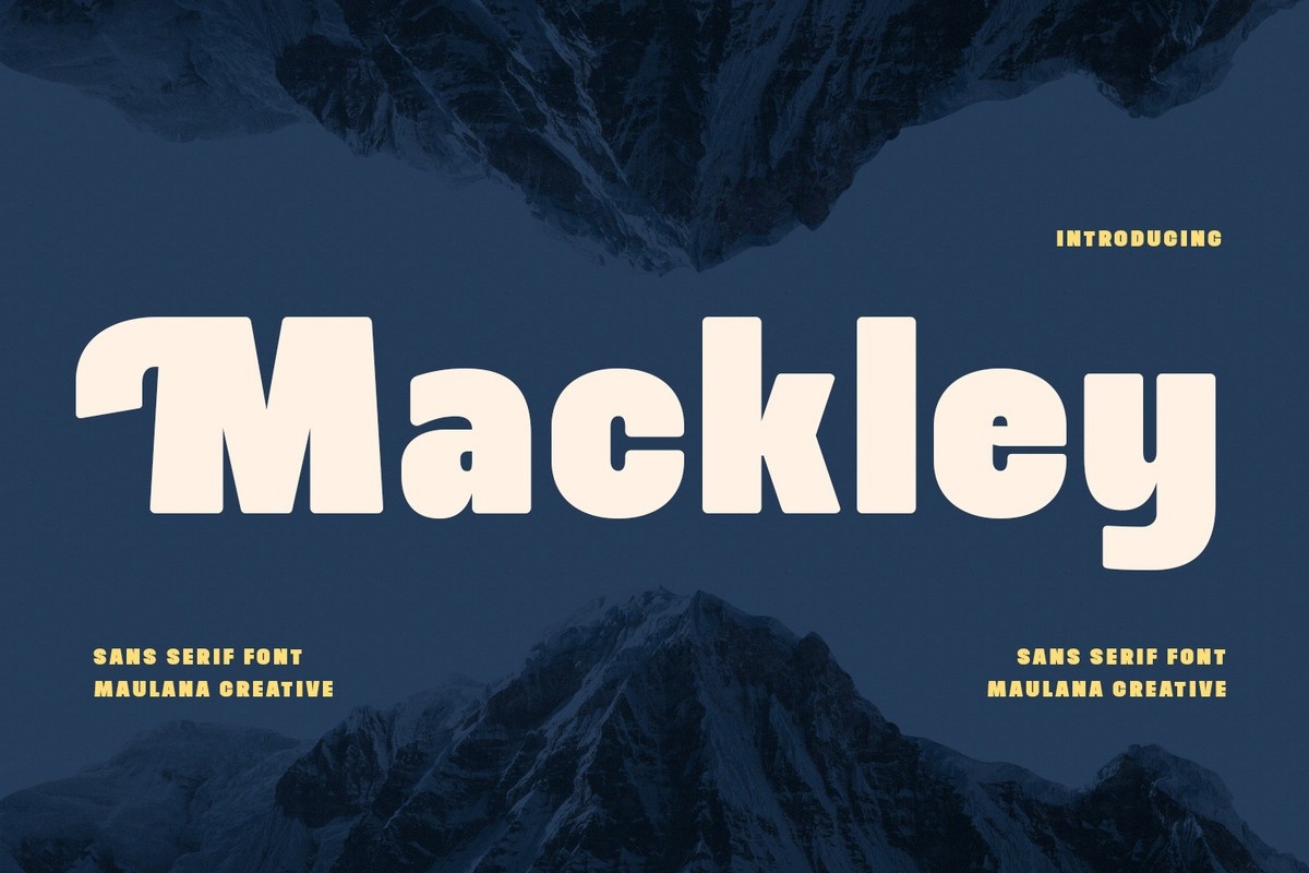 Пример шрифта Mackley