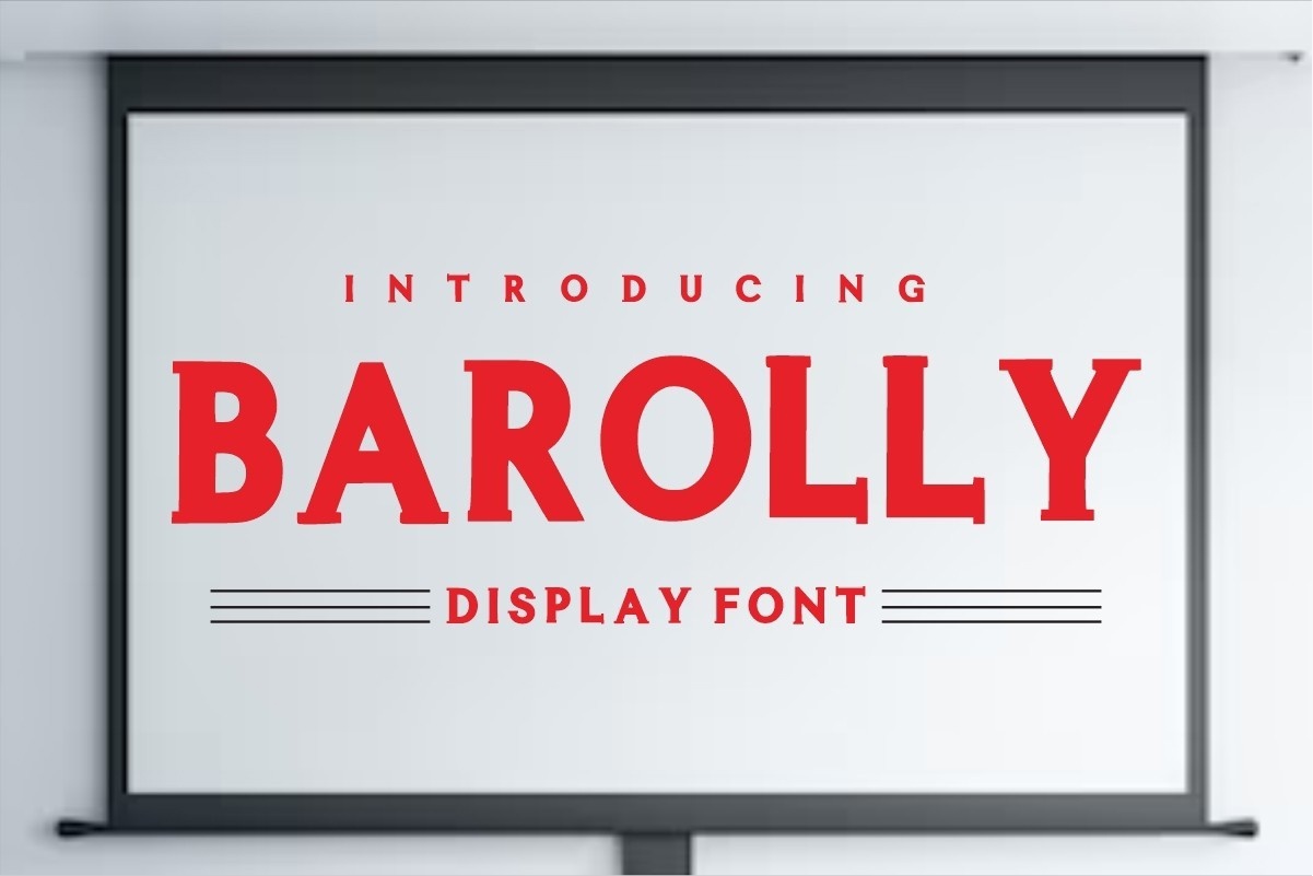 Пример шрифта Barolly