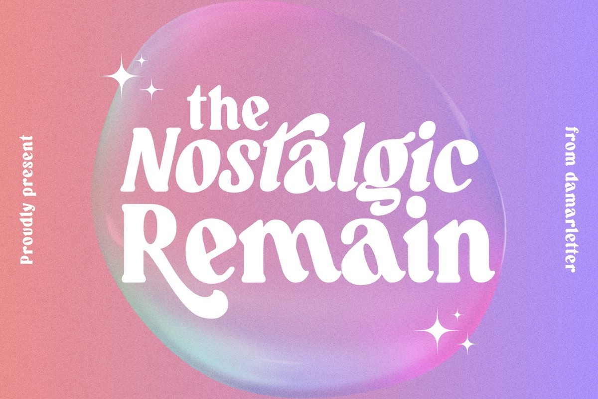 Пример шрифта The Nostalgic Remain Regular