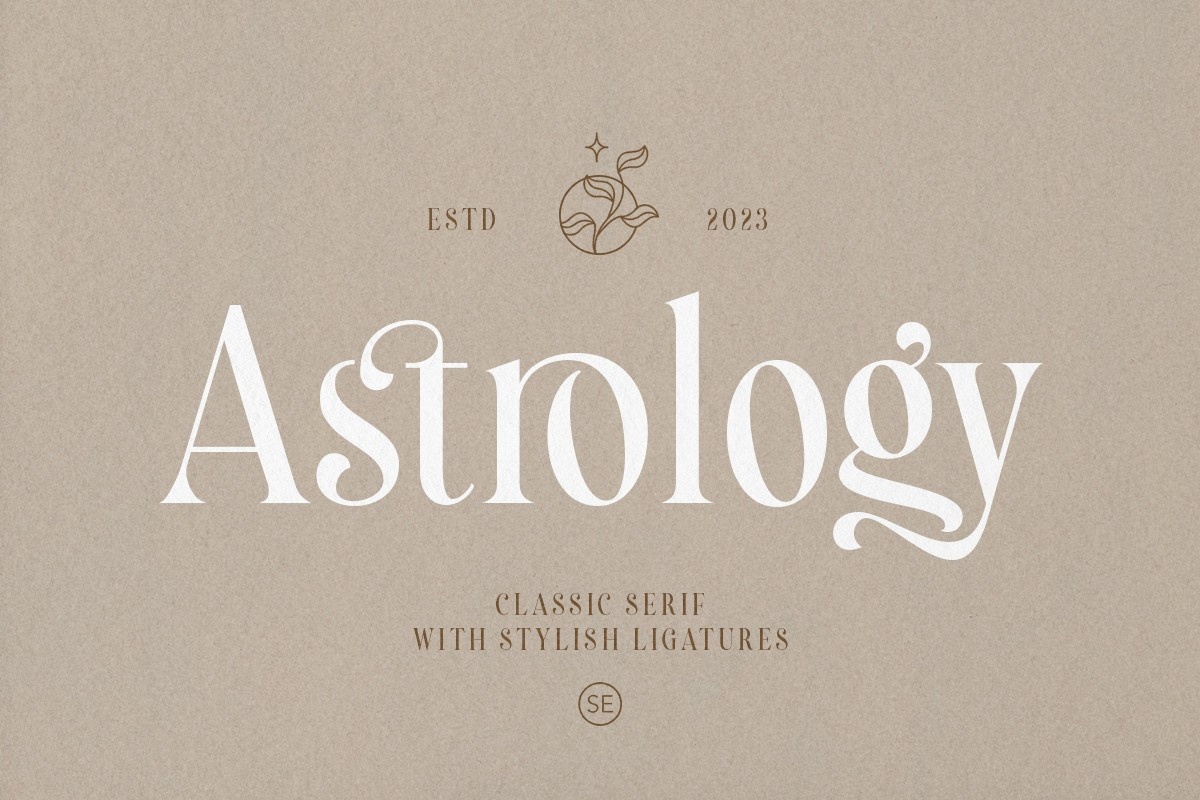 Пример шрифта Astrology Regular