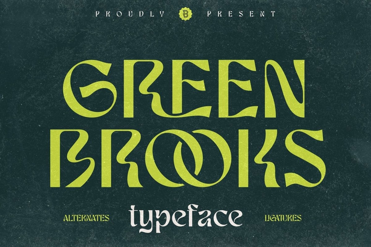 Пример шрифта Green Brooks Regular