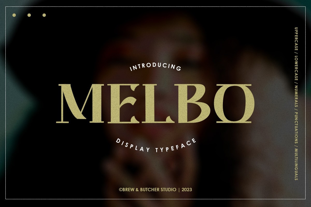 Пример шрифта Melbo Regular