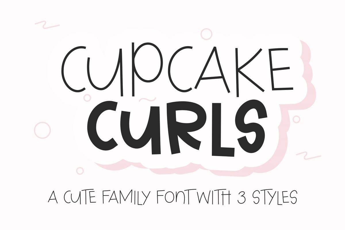 Пример шрифта Cupcake Curls Bold