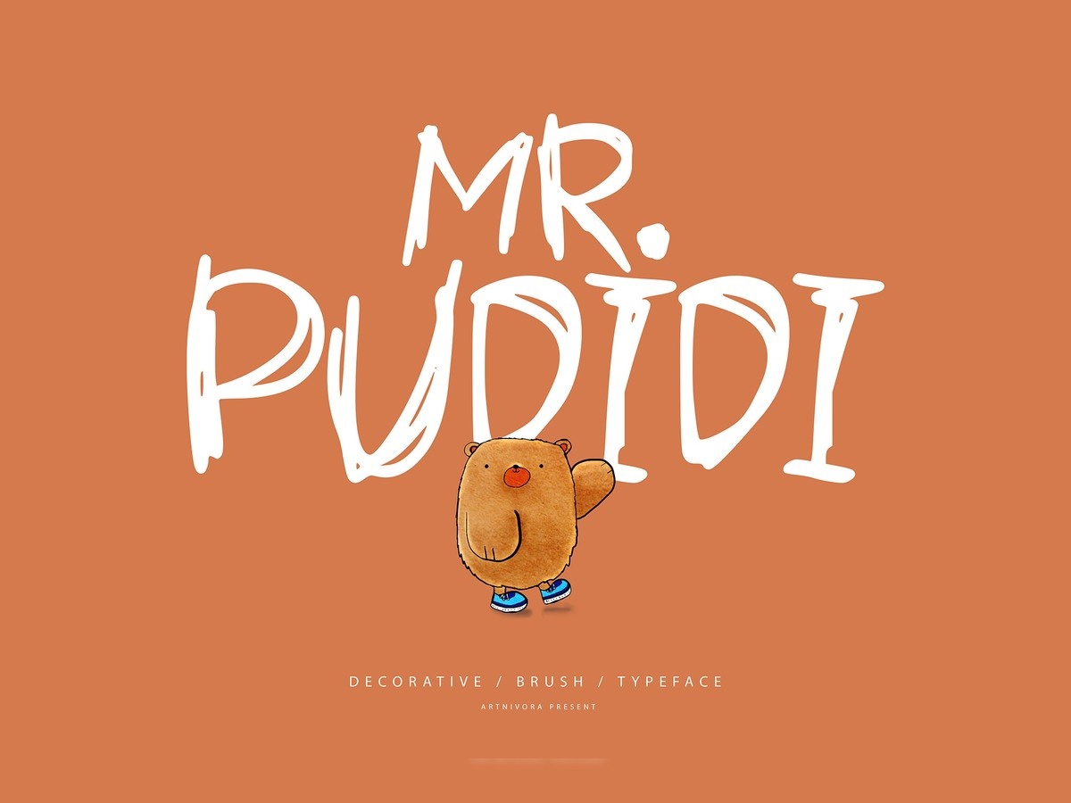 Пример шрифта Mr. Pudidi Regular