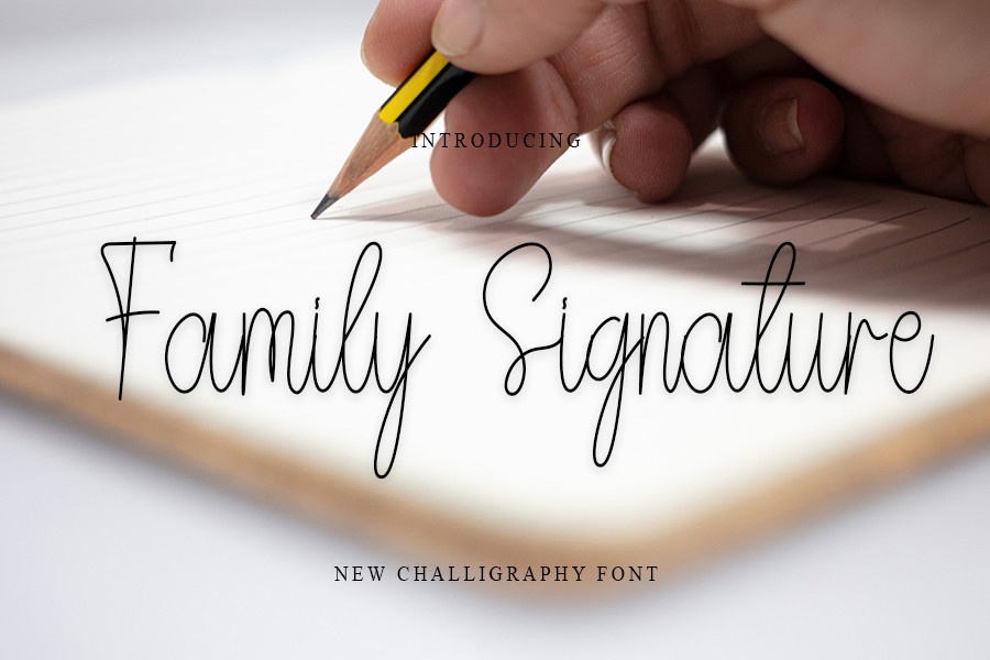 Пример шрифта Family Signature