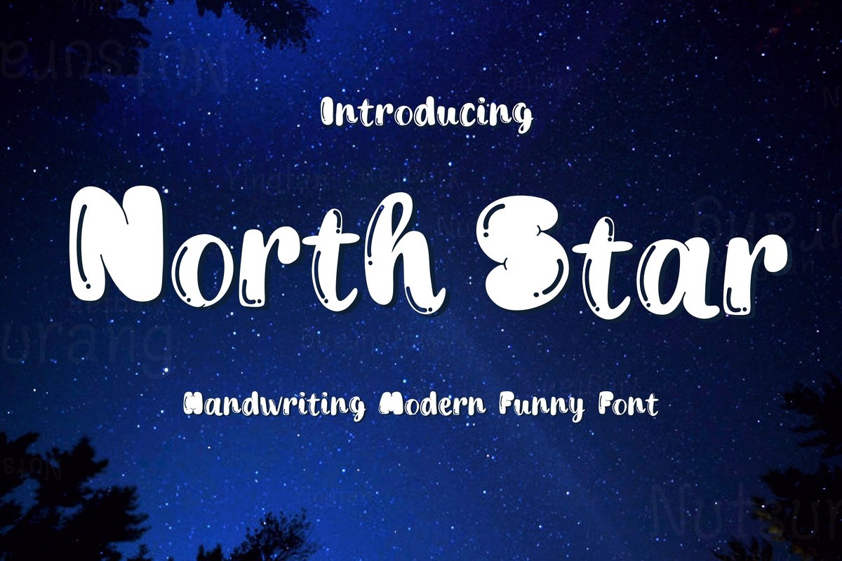 Пример шрифта North Star Regular