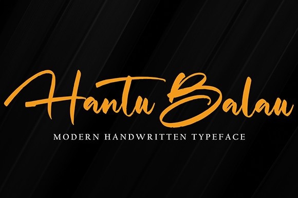 Пример шрифта Hantu Balau