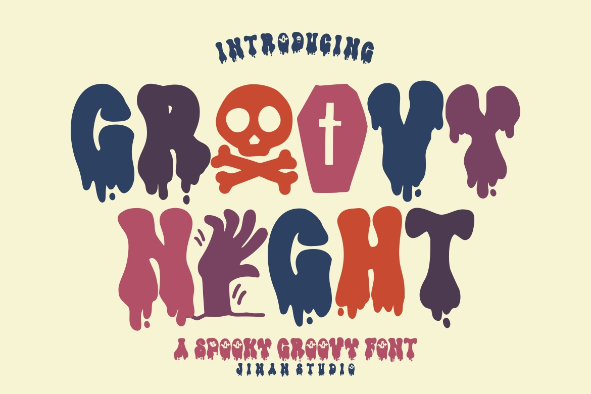 Пример шрифта Groovy Night