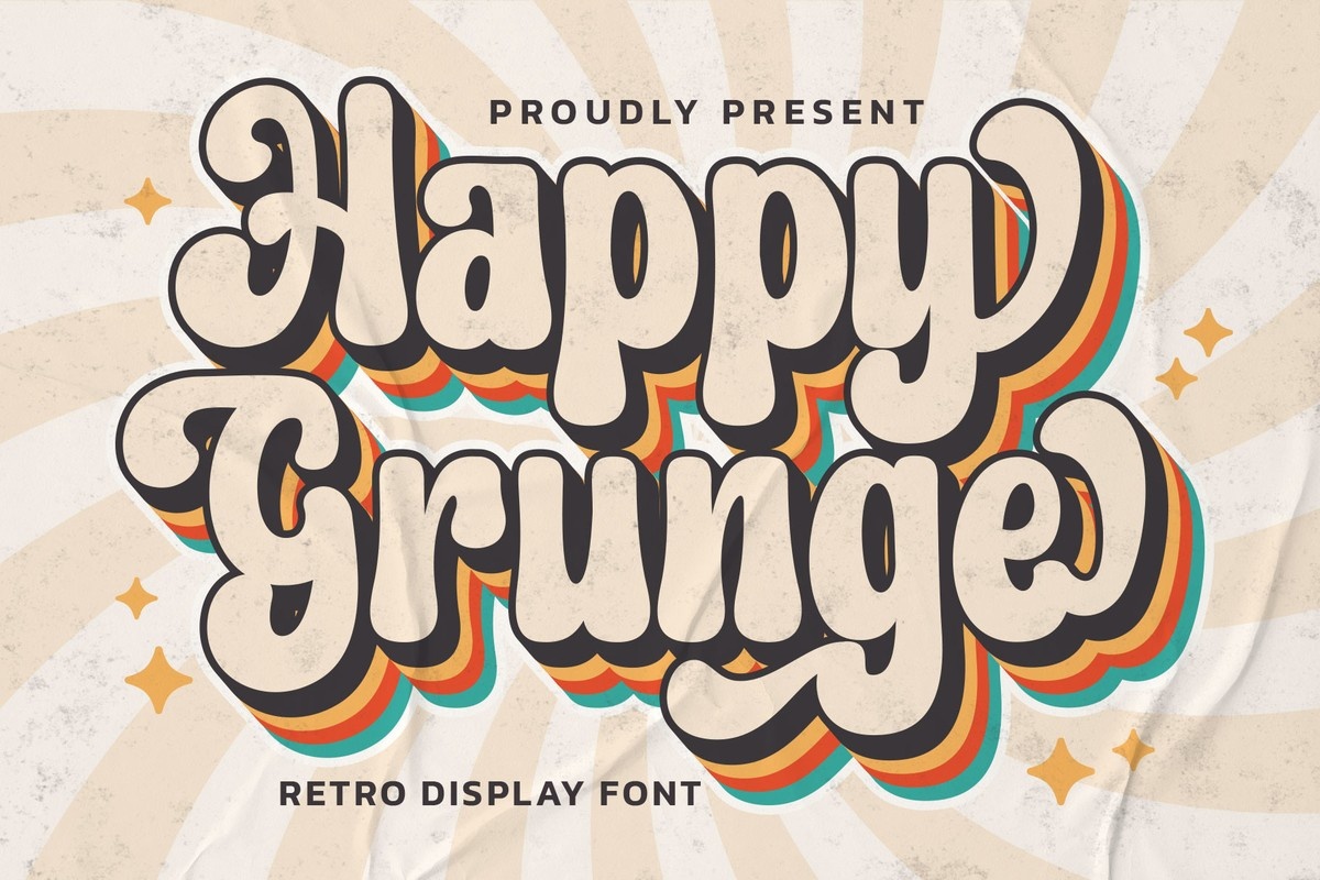 Пример шрифта Happy Grunge