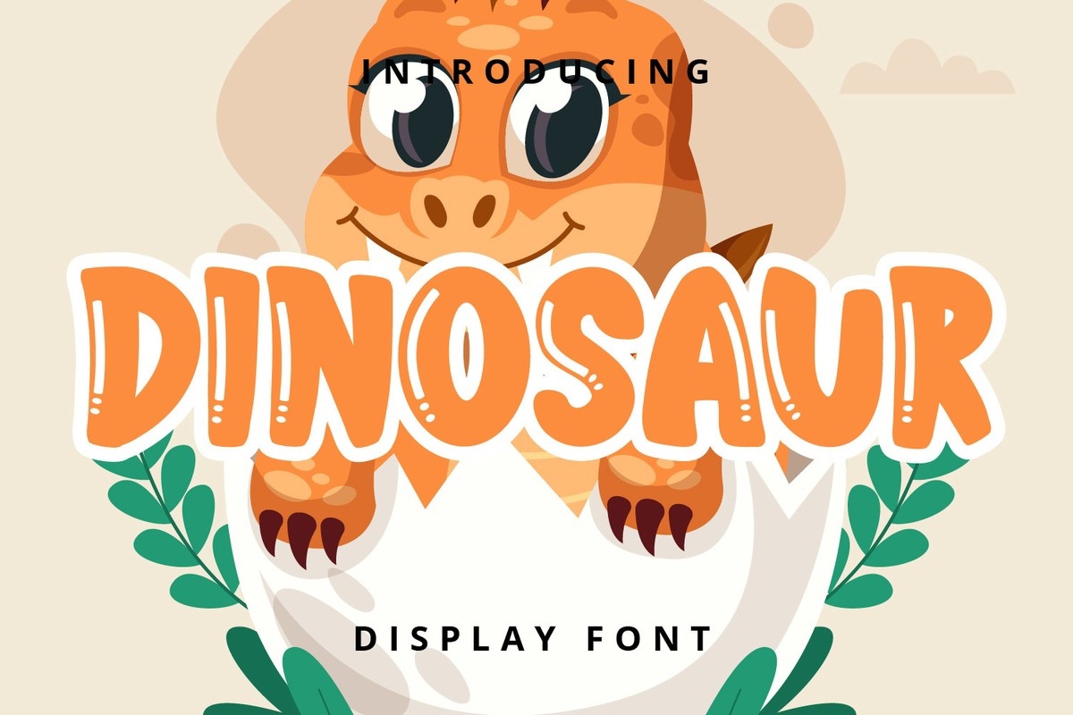 Пример шрифта Dinosaur Regular