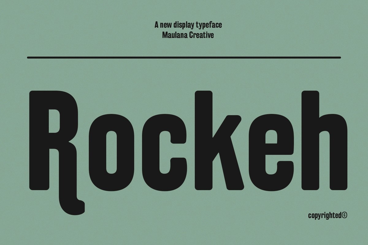 Пример шрифта Rockeh Regular