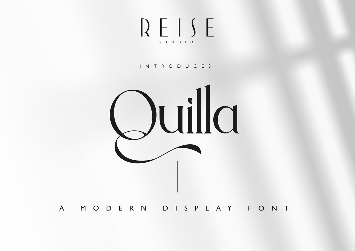 Пример шрифта Quilla