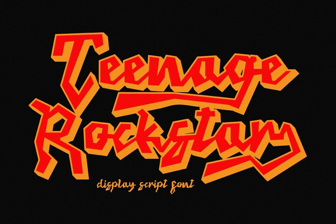 Пример шрифта Teenage Rockstar Regular