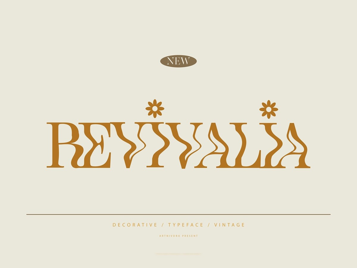 Пример шрифта Revivalia Regular