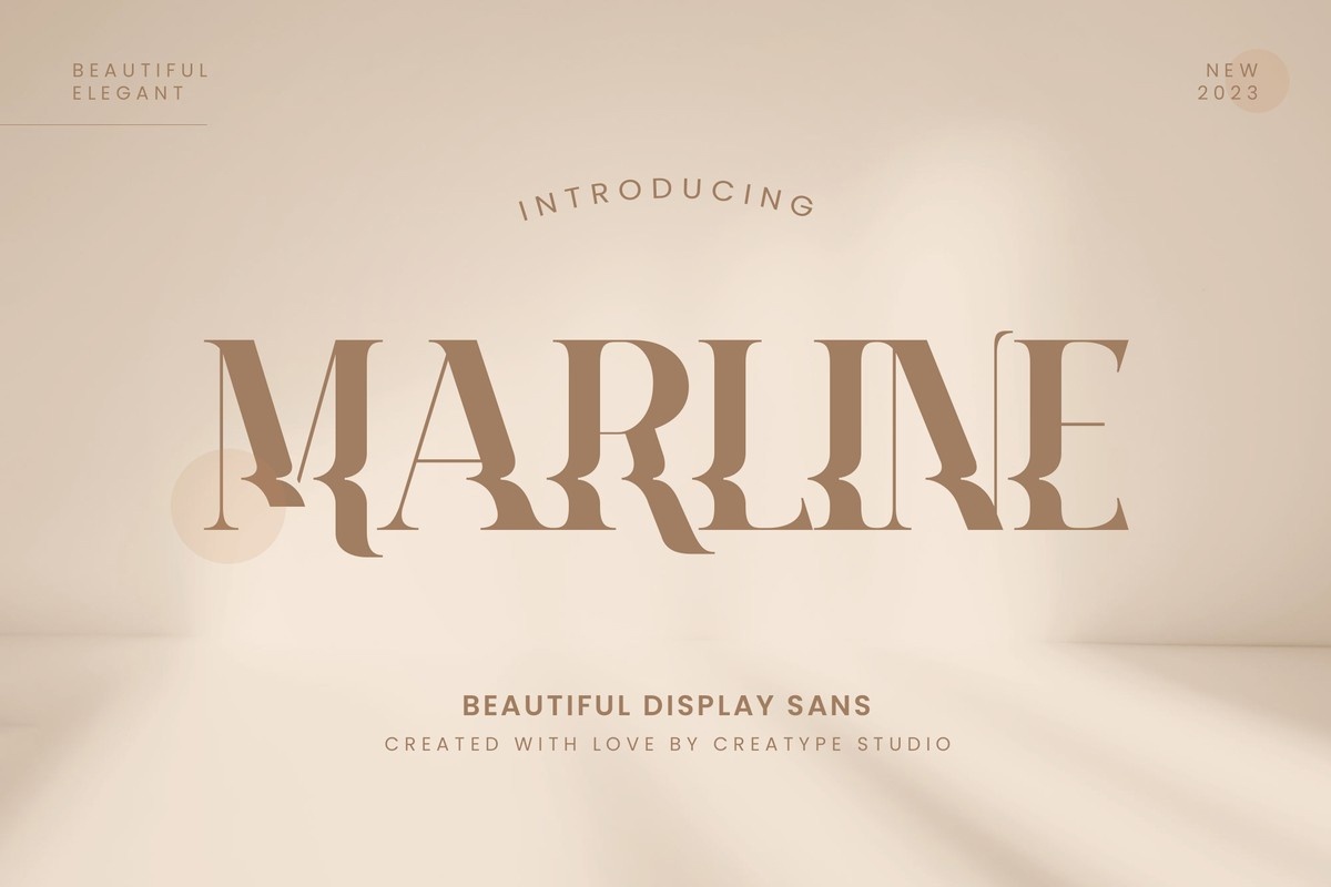 Пример шрифта Marline