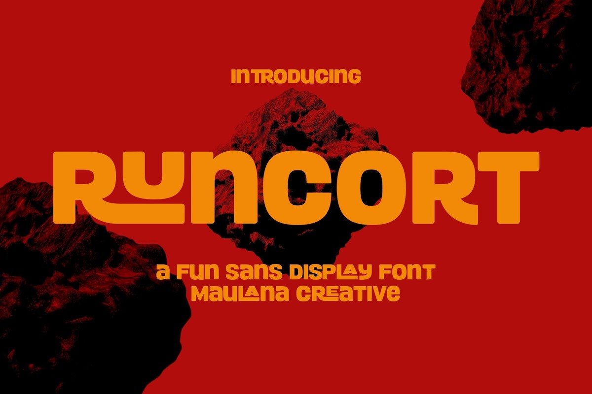 Пример шрифта Runcort