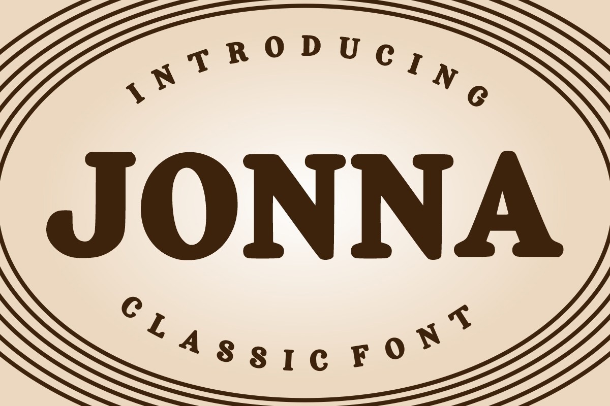 Пример шрифта Jonna Regular