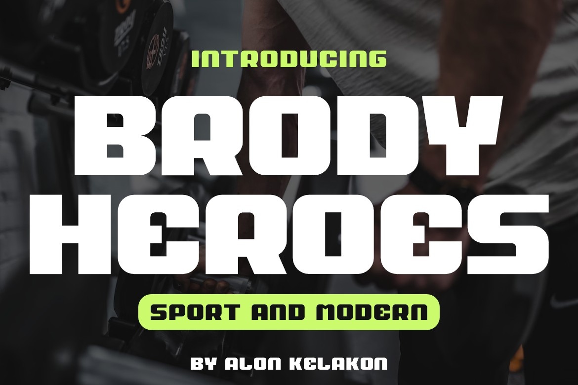 Пример шрифта Brody Heroes Regular