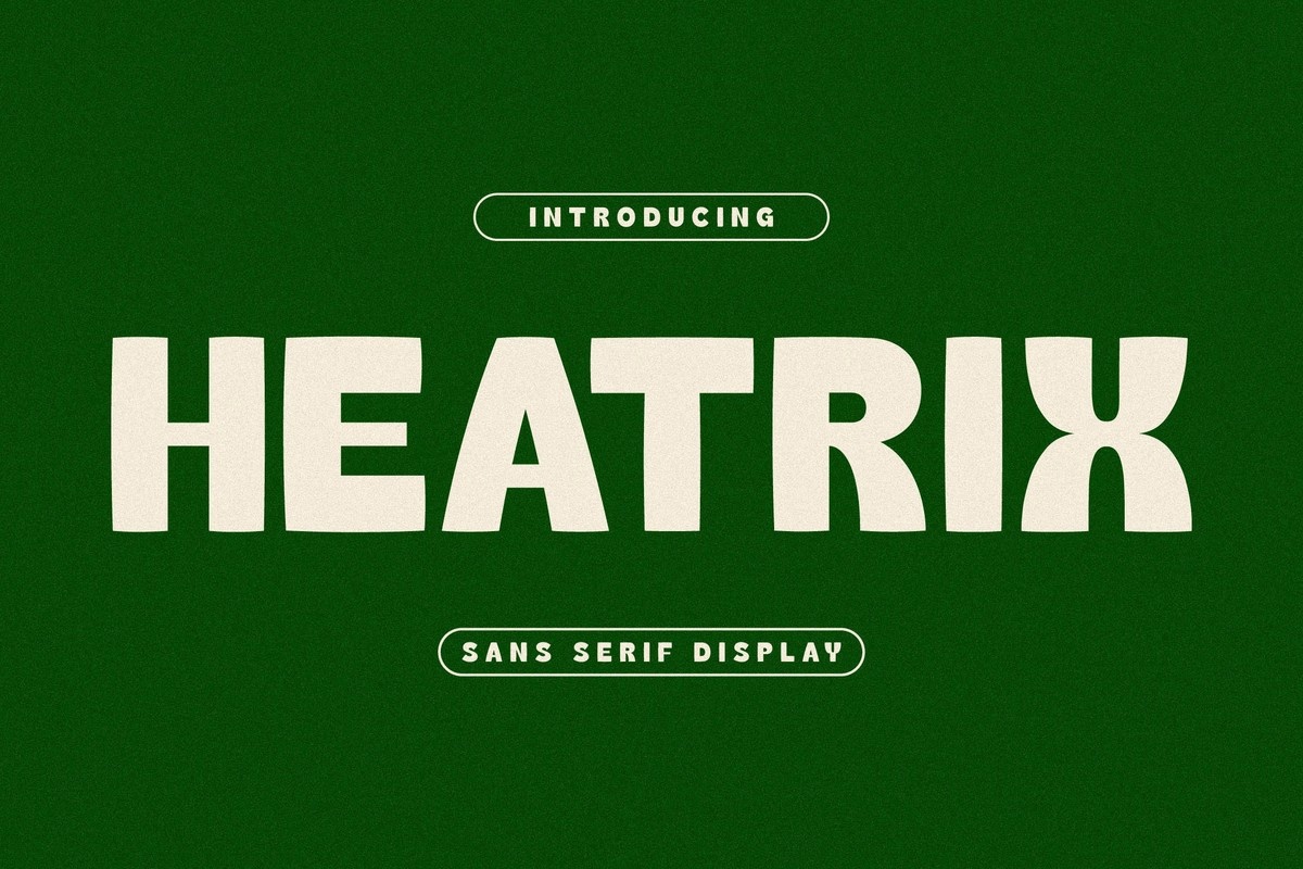 Пример шрифта Heatrix