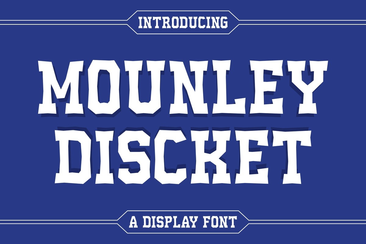 Пример шрифта Mounley Discket