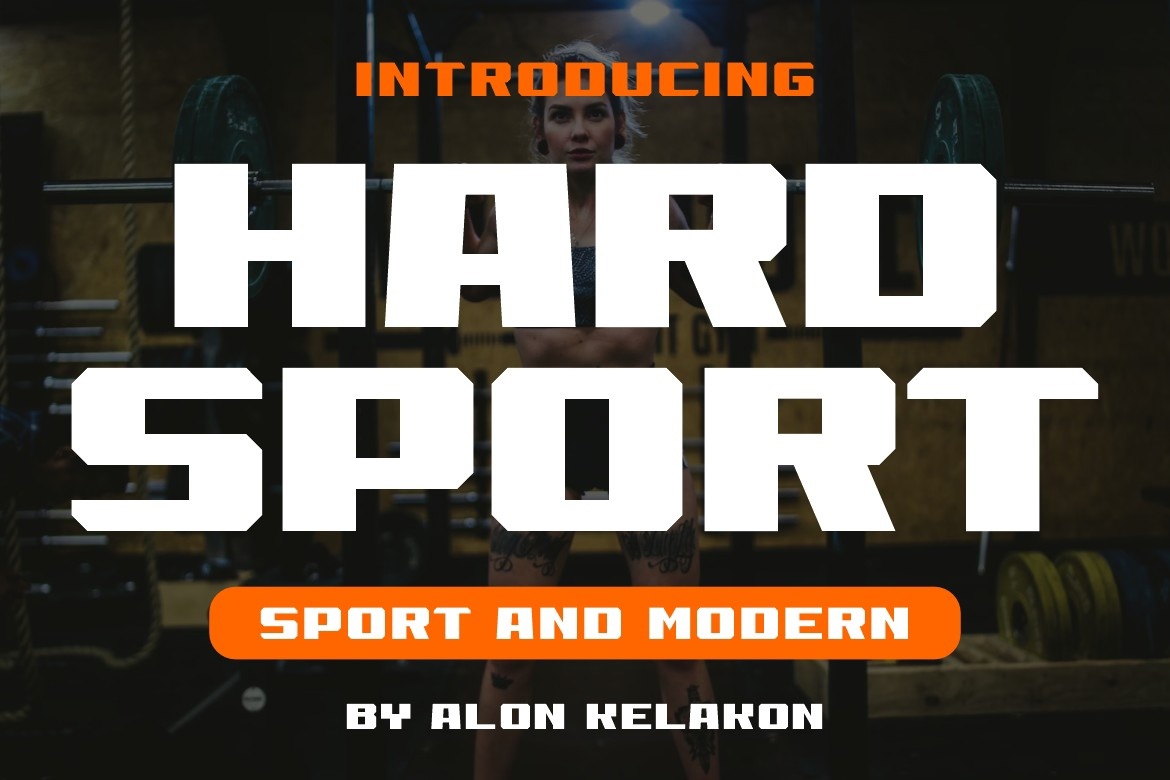 Пример шрифта Hard Sport
