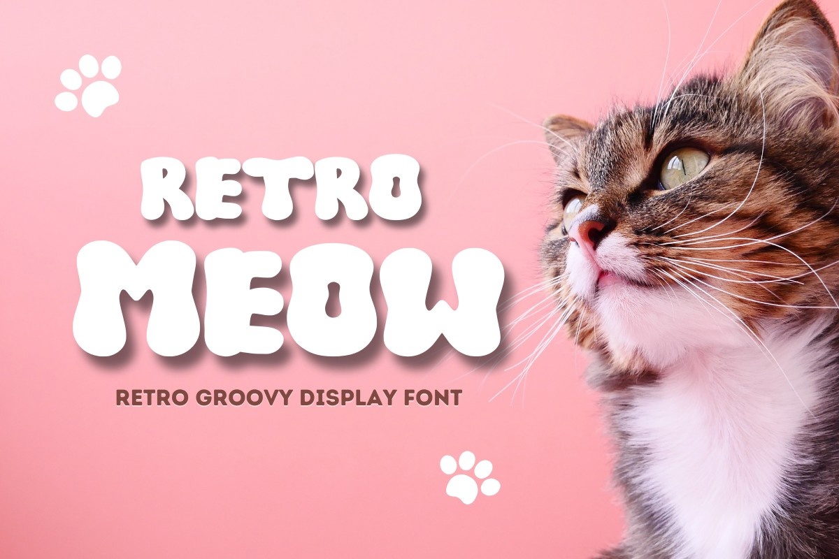 Пример шрифта Retro Meow Regular