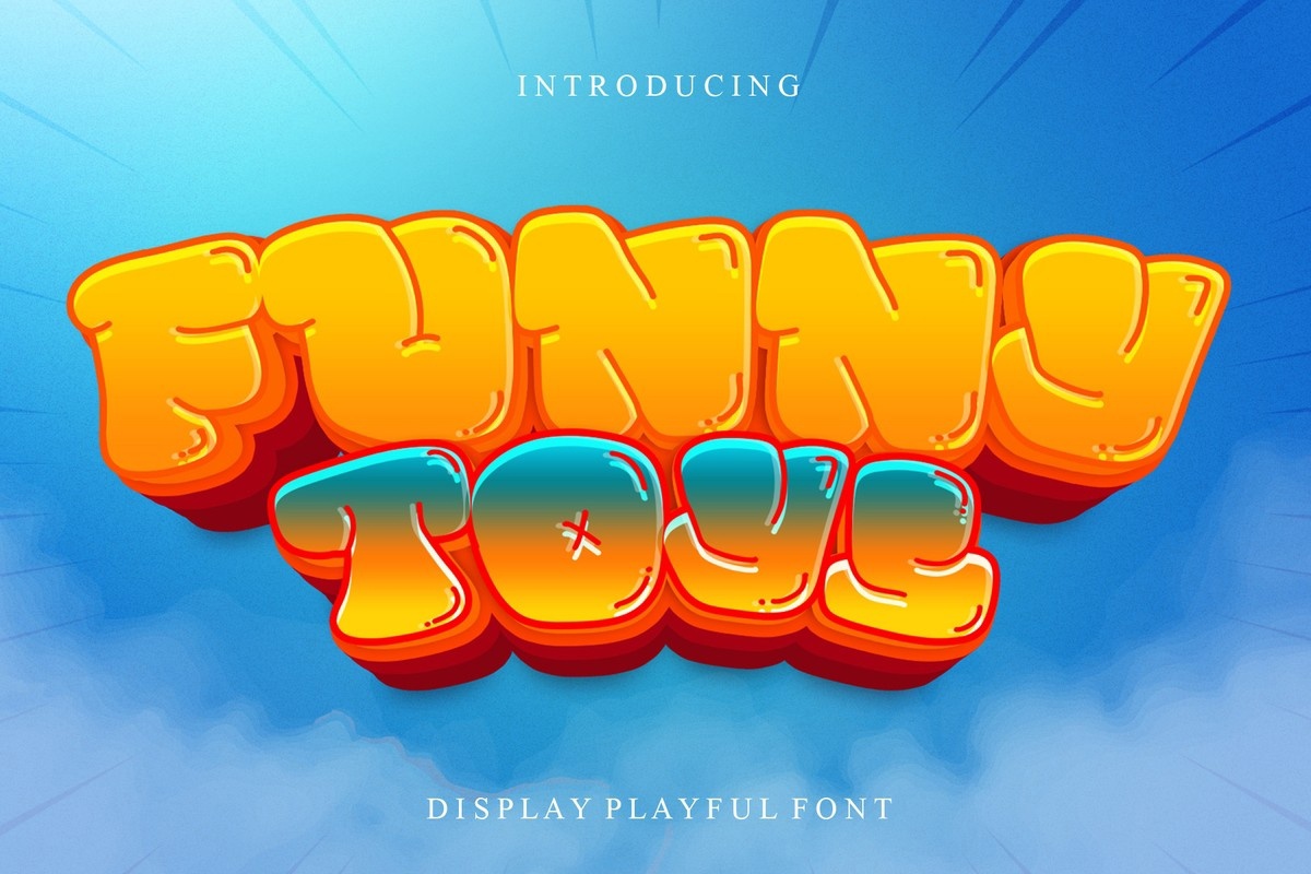 Пример шрифта Funny Toys Italic