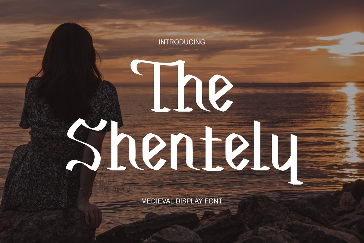 Пример шрифта The Shentely