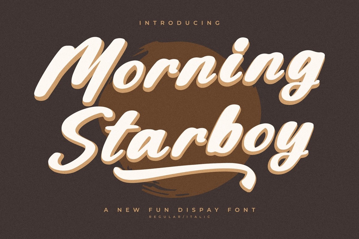 Пример шрифта Morning Starboy Regular