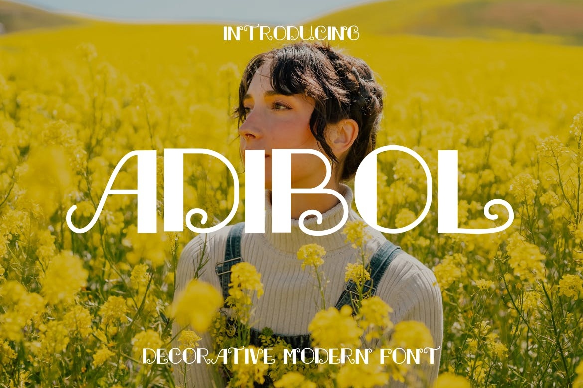 Пример шрифта Adibol