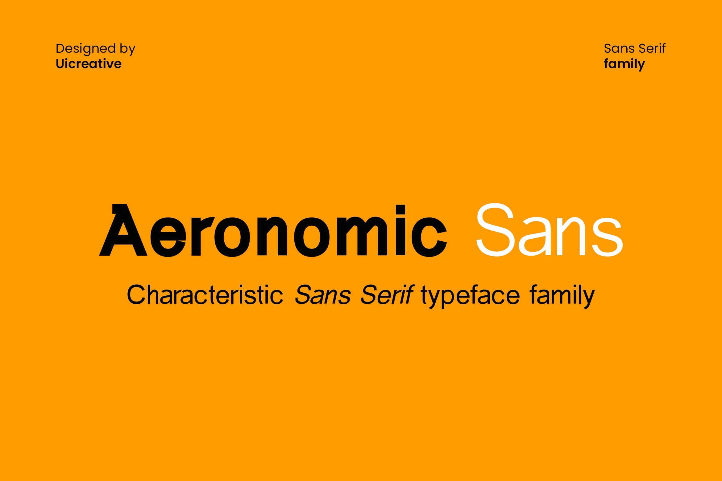 Пример шрифта Aeronomic Sans Italic