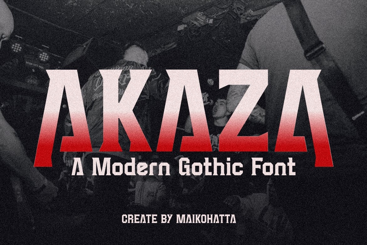 Пример шрифта Akaza