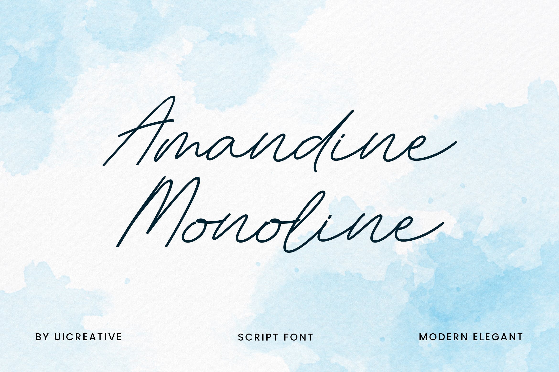 Пример шрифта Amandine Monoline Regular