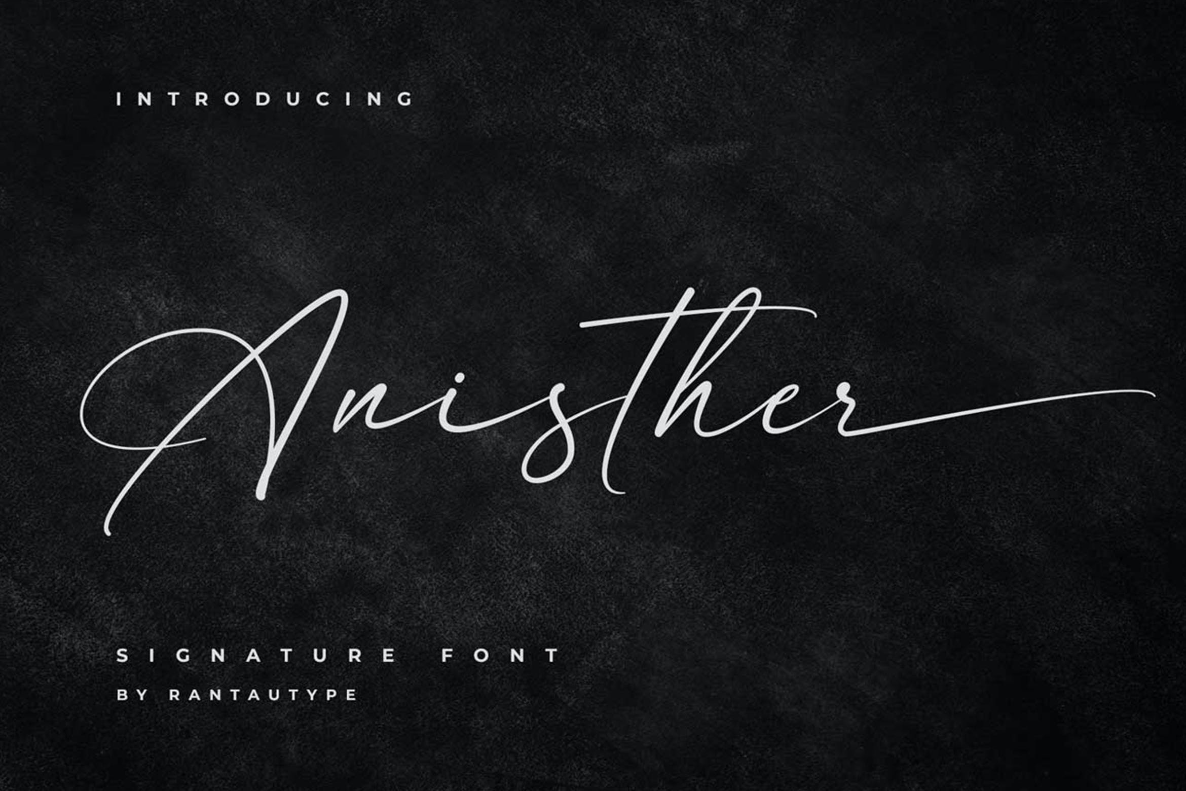 Пример шрифта Anisther Swash