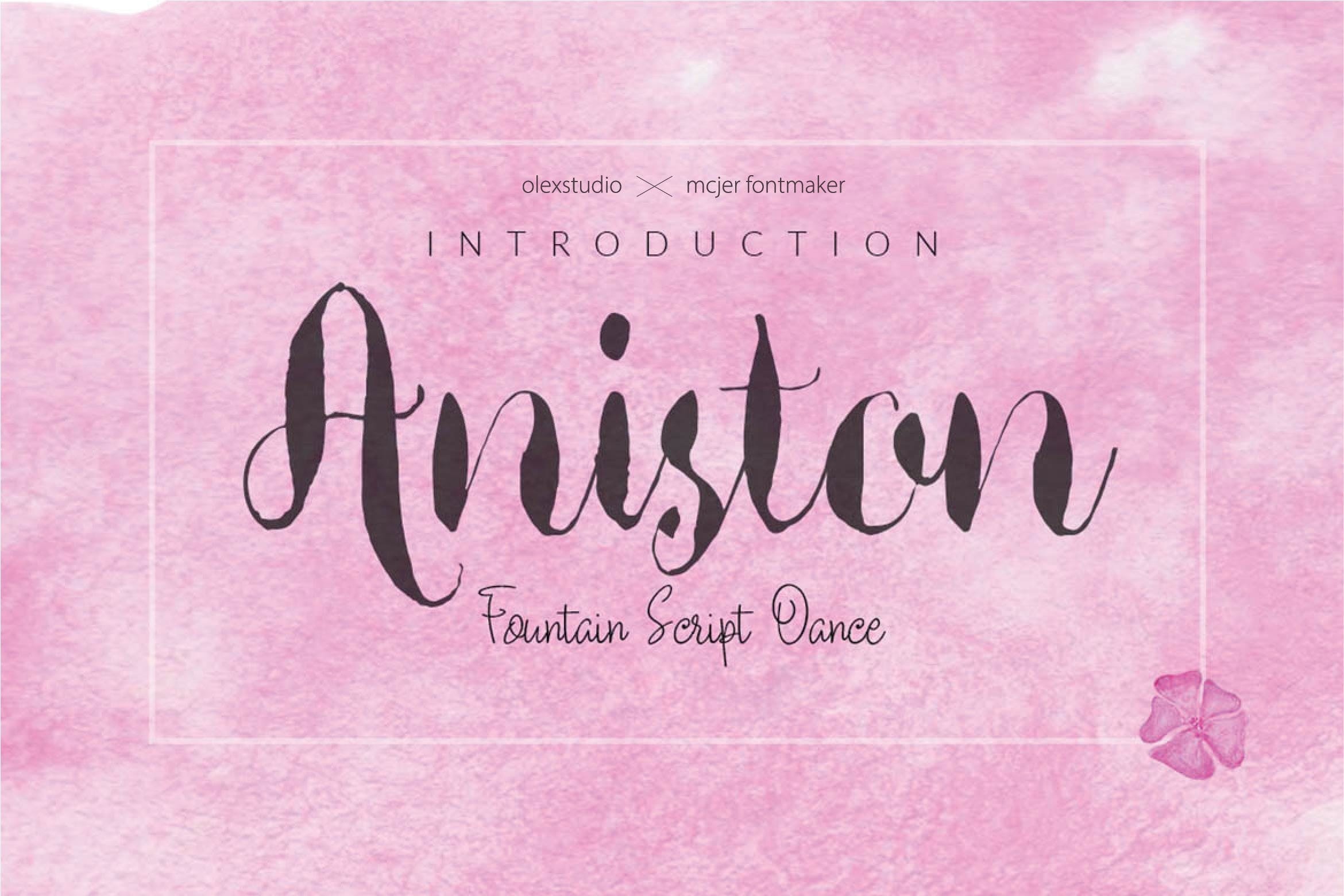Пример шрифта Aniston Dance