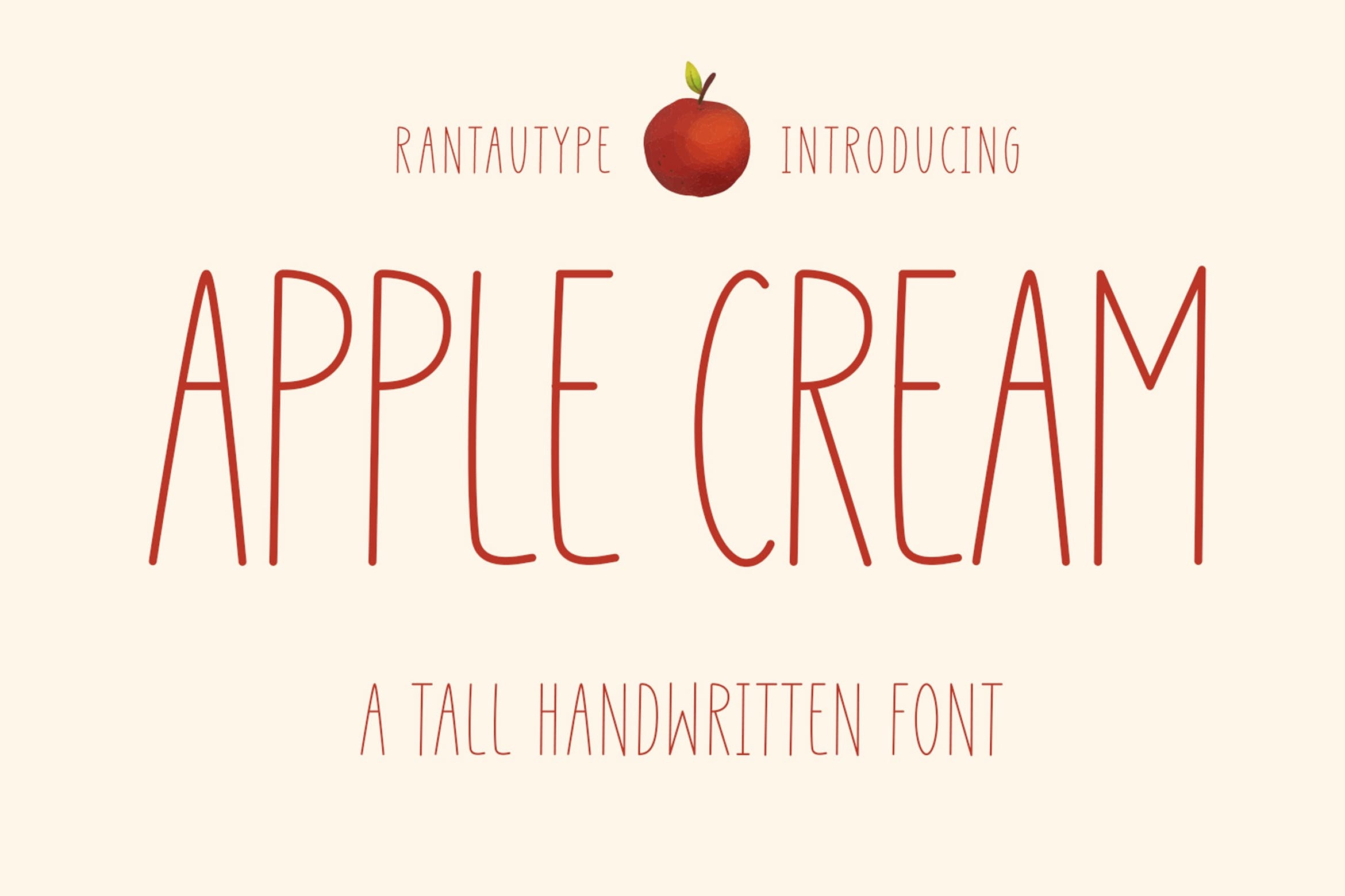 Пример шрифта Apple Cream