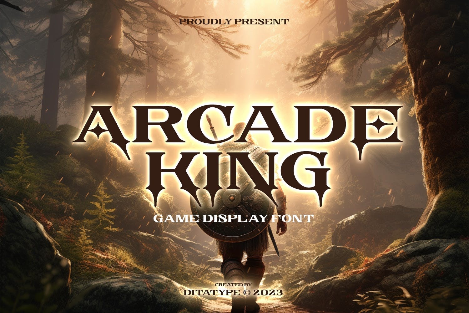 Пример шрифта Arcade King Regular