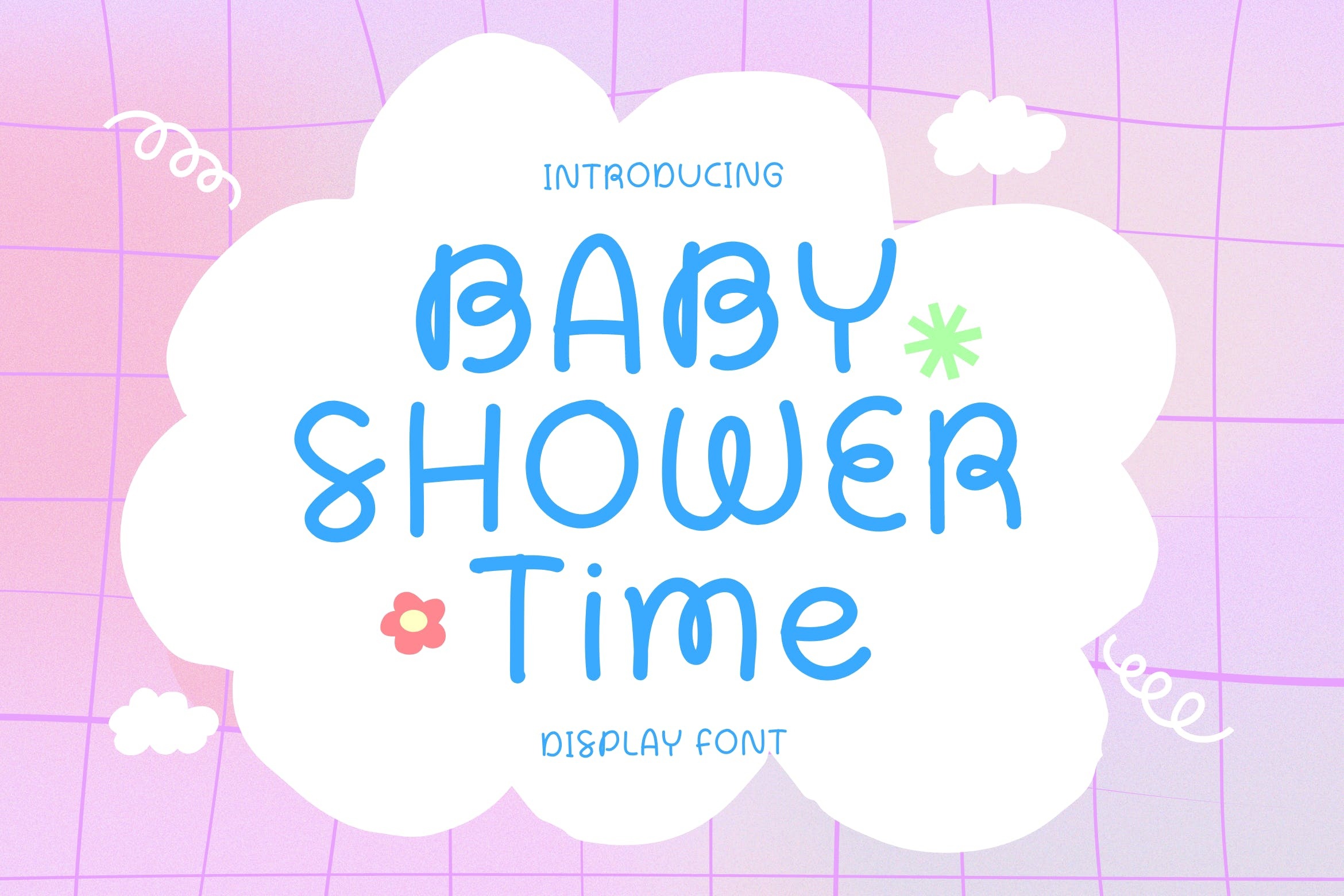 Пример шрифта Baby Shower Time Regular