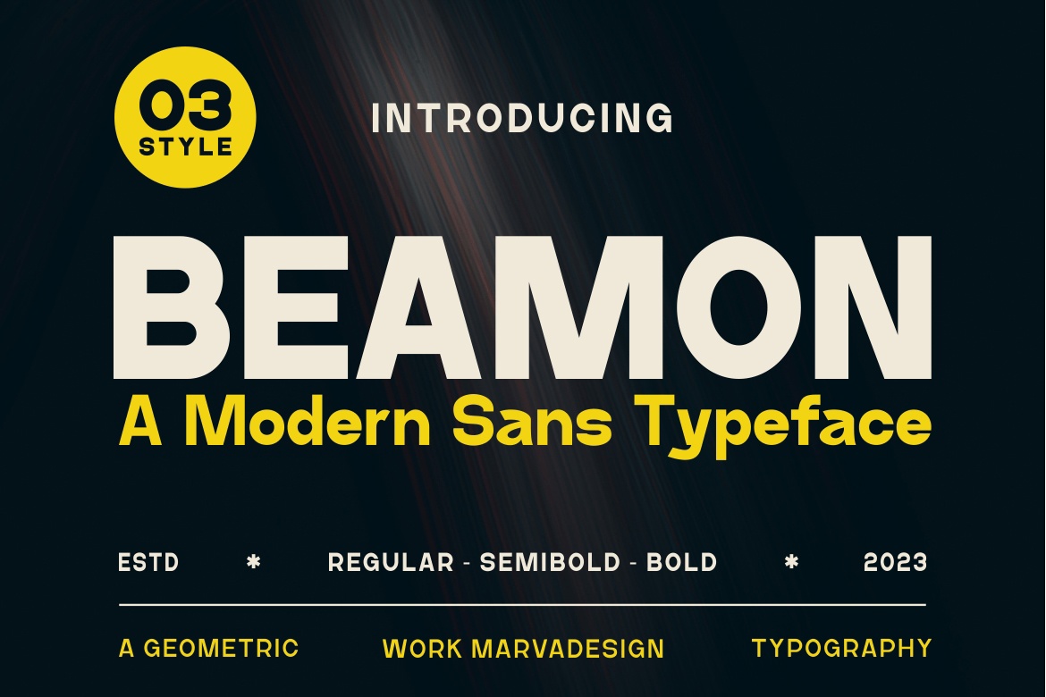 Пример шрифта Beamon Bold