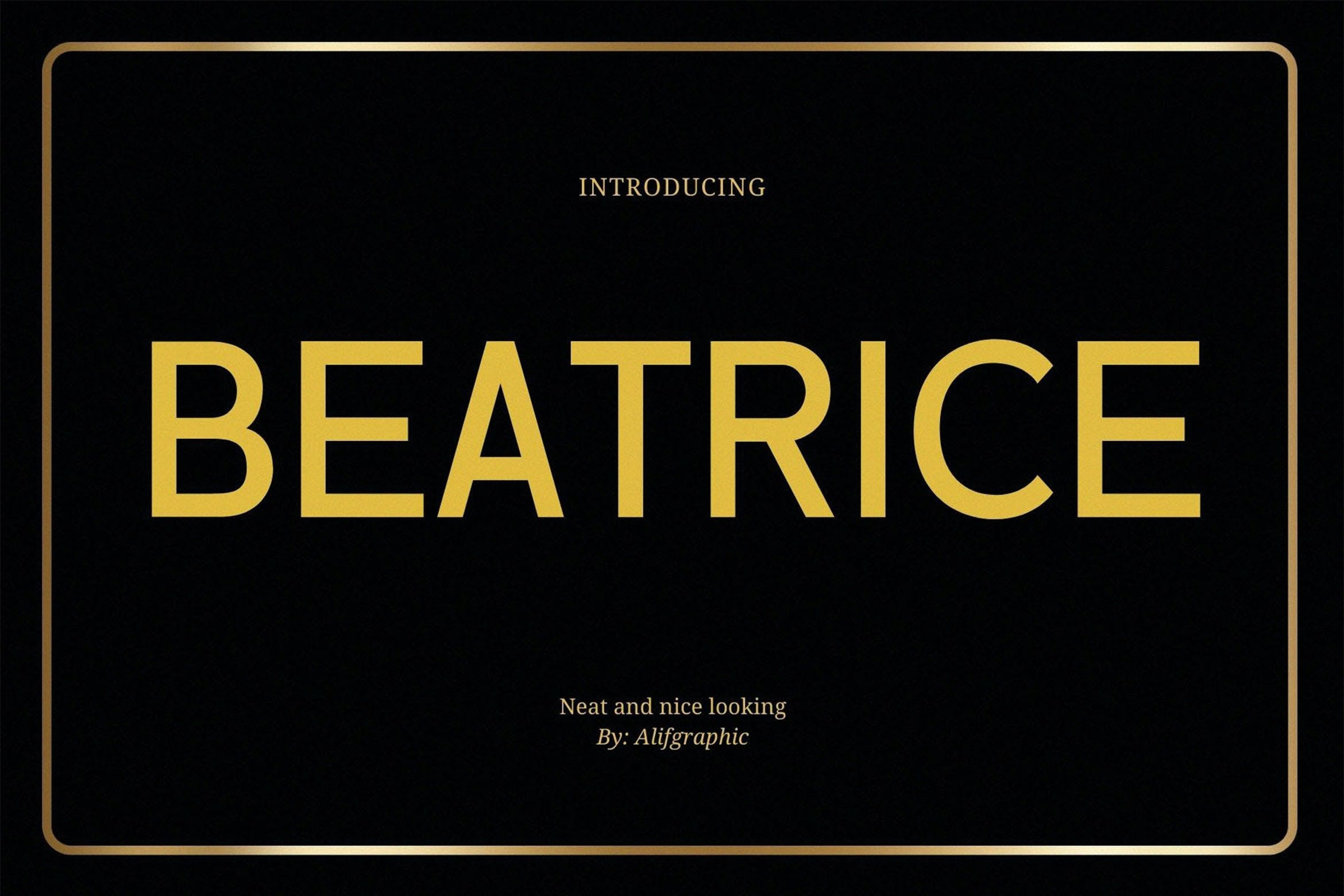Пример шрифта Beatrice