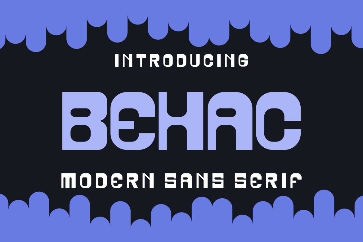 Пример шрифта Behac