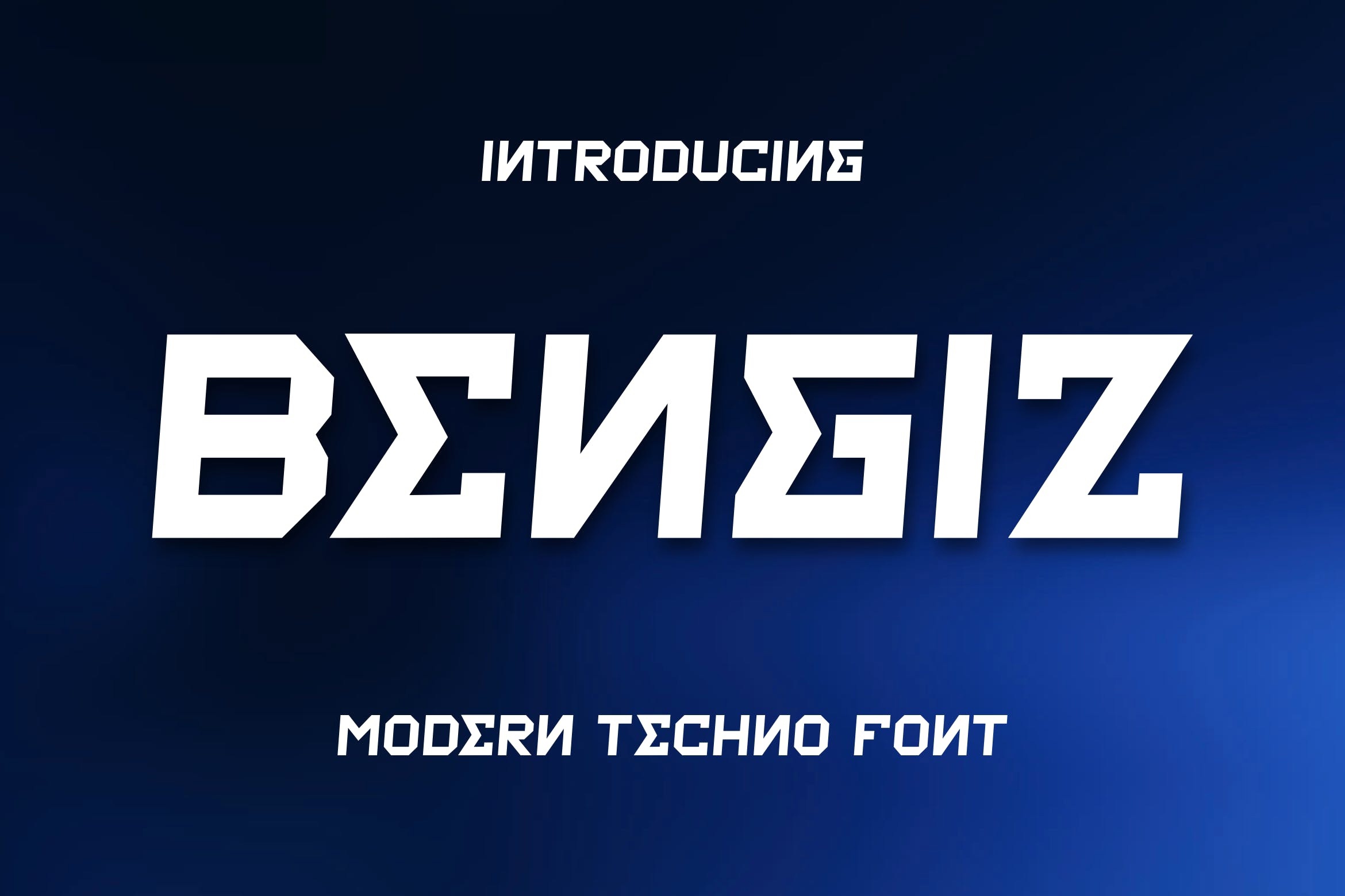 Пример шрифта Bengiz