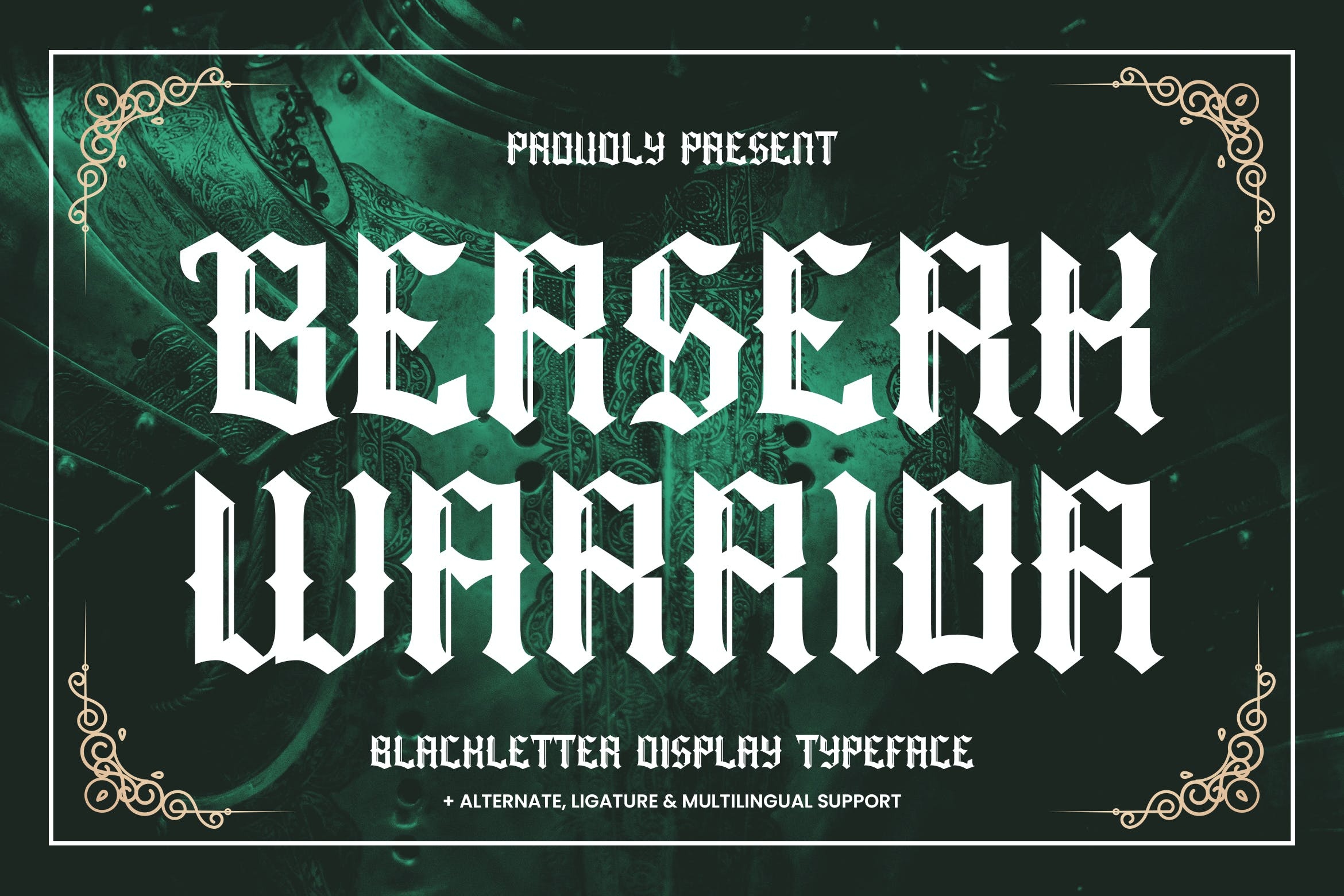 Пример шрифта Berserk Warrior